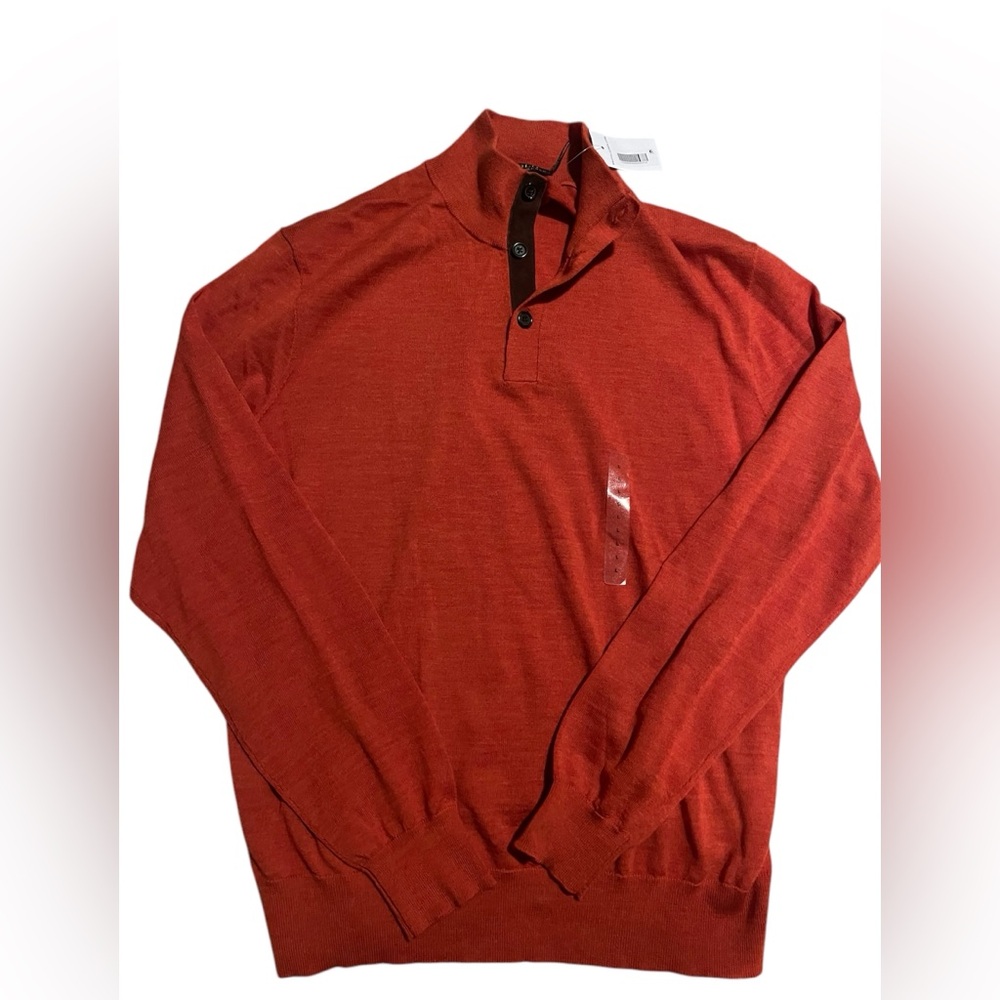 Polo Ralph Lauren orange pullover sweater, size L, NWT new with tags, 100% wool